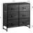 Ojaswi 6-Drawer Dresser for Bedroom, Black Dresser with Wood Top, Storage Tower With Drawers, Chest Of Drawers For Closet, Hallway-478040318