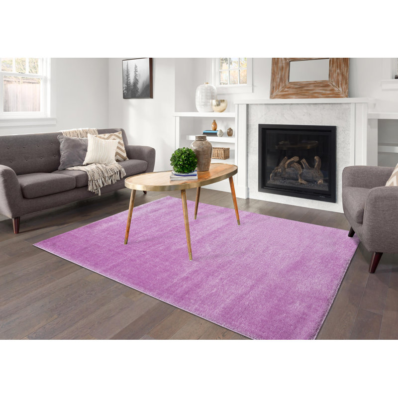 Gwladus Solid Colour Shag Area Rug, Rectangle 80cm x 150cm