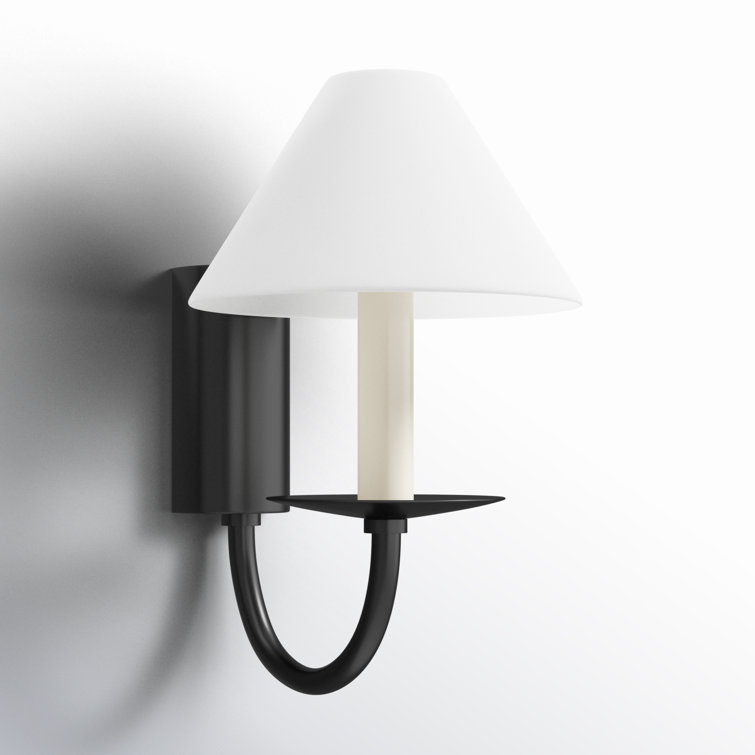 Helio Single Light Steel Dimmable Candle Wall Light