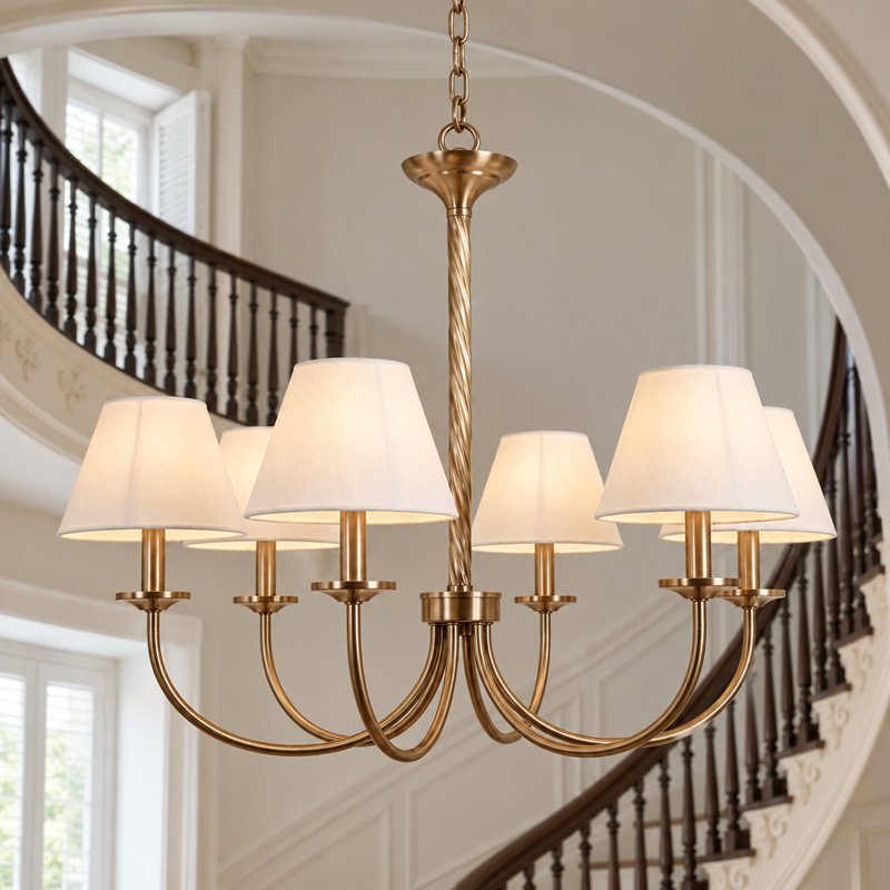 6-Light Dimmable Traditional/Classic Chandelier