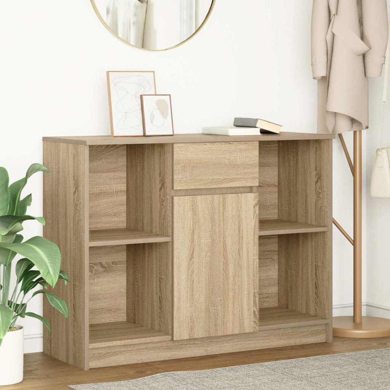 Sideboard With Drawer 101X35x76 Cm Engineered Wood, Sonoma Oak