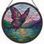 Panneau de vitrail papillon 12 "H 12"-1291483342