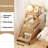 End Table, Side Table With 3-Tier Storage Shelves & Rolling Casters