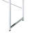 White And Chrome Writing Desk With Sled Base-365928445