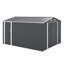 Outdoor Storage Shed With 3 Lockable Doors, Metal, Waterproof, For Backyard & Garden