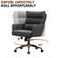 Faux Leather Swivel Office Chair with High Back Dual Cushion Backrest-2036260327