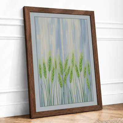 Weathered Wheat Rustic - Framed Print