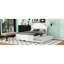 Lit plateforme en bois blanc avec tête de lit et lit gigogne simple - Structure solide, pas de sommier tapissier pleine grandeur, espace facile à utiliser, facile à assembler-130155412