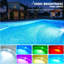 Lumière de piscine, IP68 imperméable à l'eau DEL, 7 modes de couleur + luminosité réglable, murs pénétrants à distance, pour piscine, spa, fête d'étang
