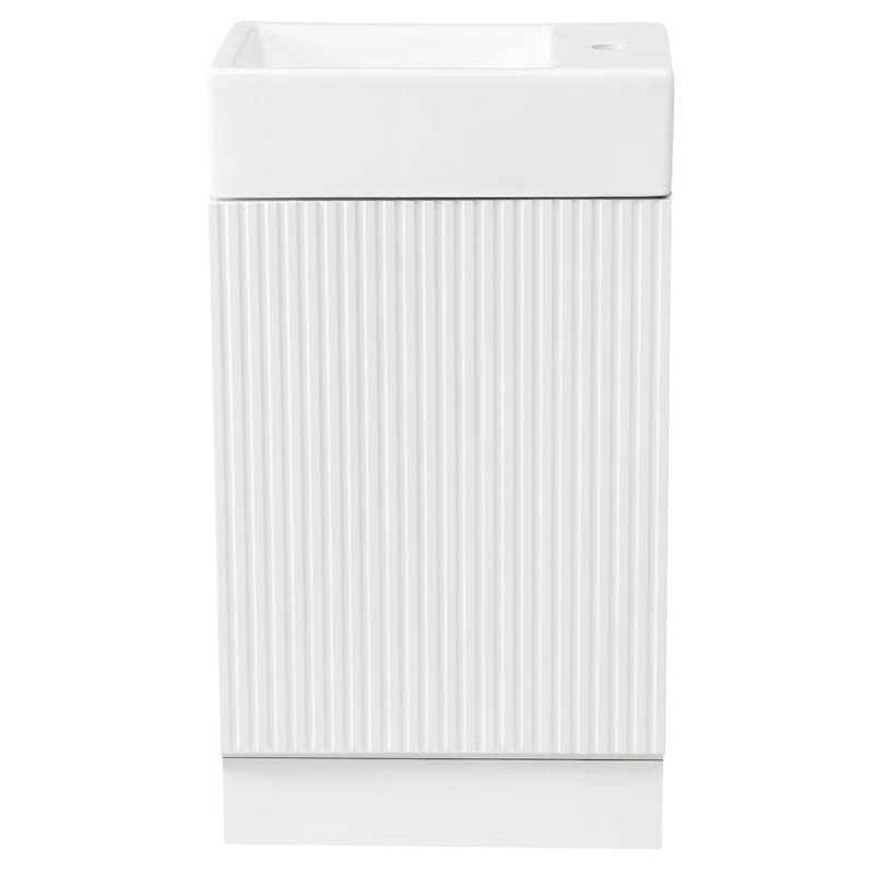 Meuble-lavabo simple 18,6 po avec lavabo blanc