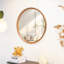 Wood Round Wall Decorative Mirror for Bathroom Bedroom-464291632-464291639