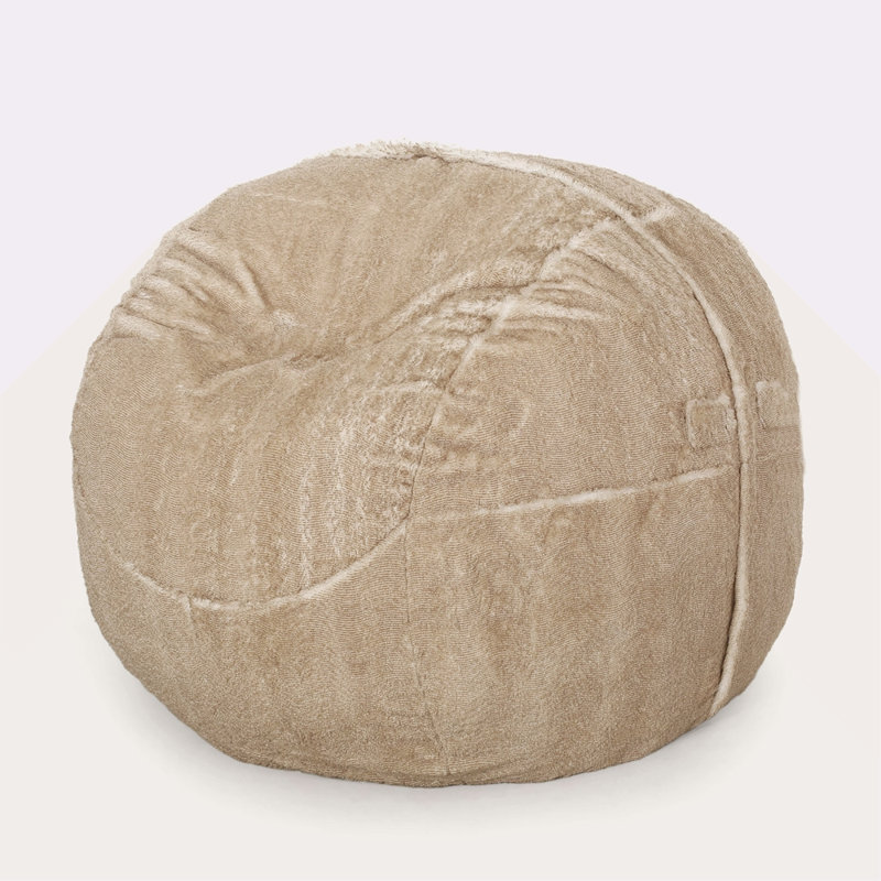 Pouf rond en fausse fourrure 5 pieds