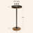 Round metal base side table