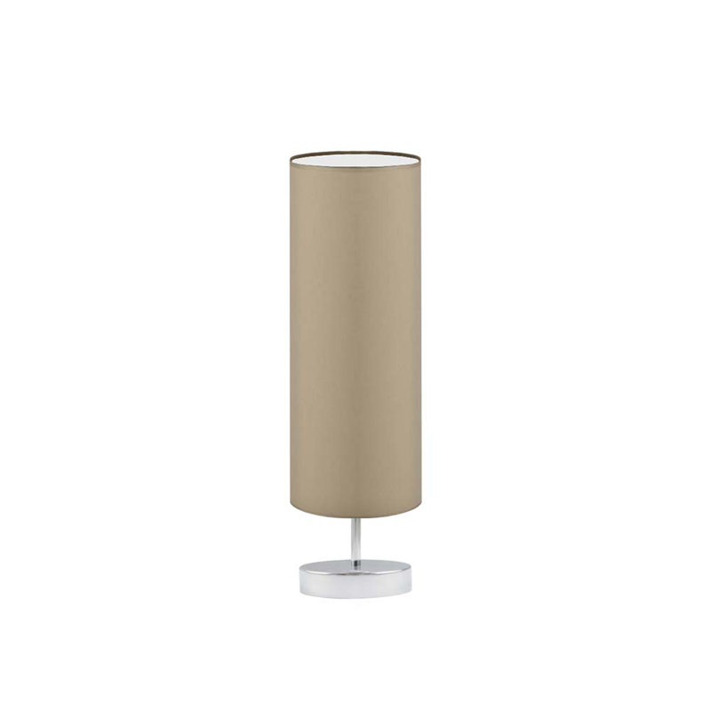 Sydney Metal Table Lamp, Chrome, Beige