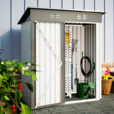 5 ft. W x 3 ft. D Metal Lean-To Garage Shed