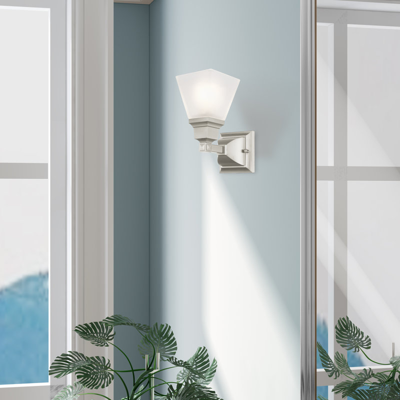 Mathias Flush Mounted Sconce, Brushed Nickel