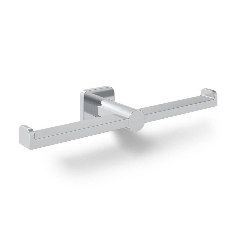 Parallel Double Toilet Paper Holder, Polished Chrome