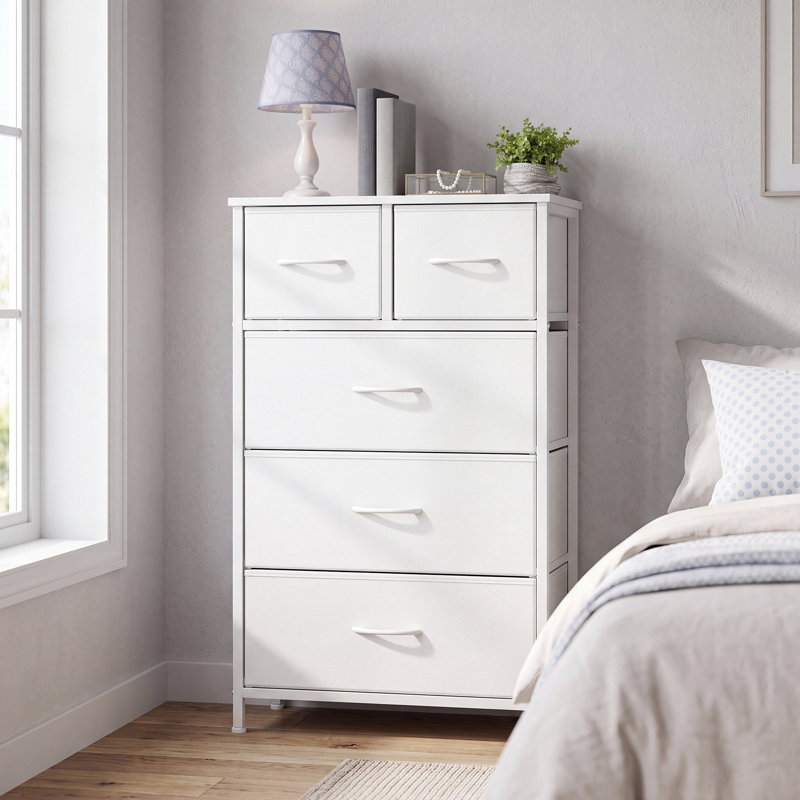 5 Drawer Storage Drawer, White