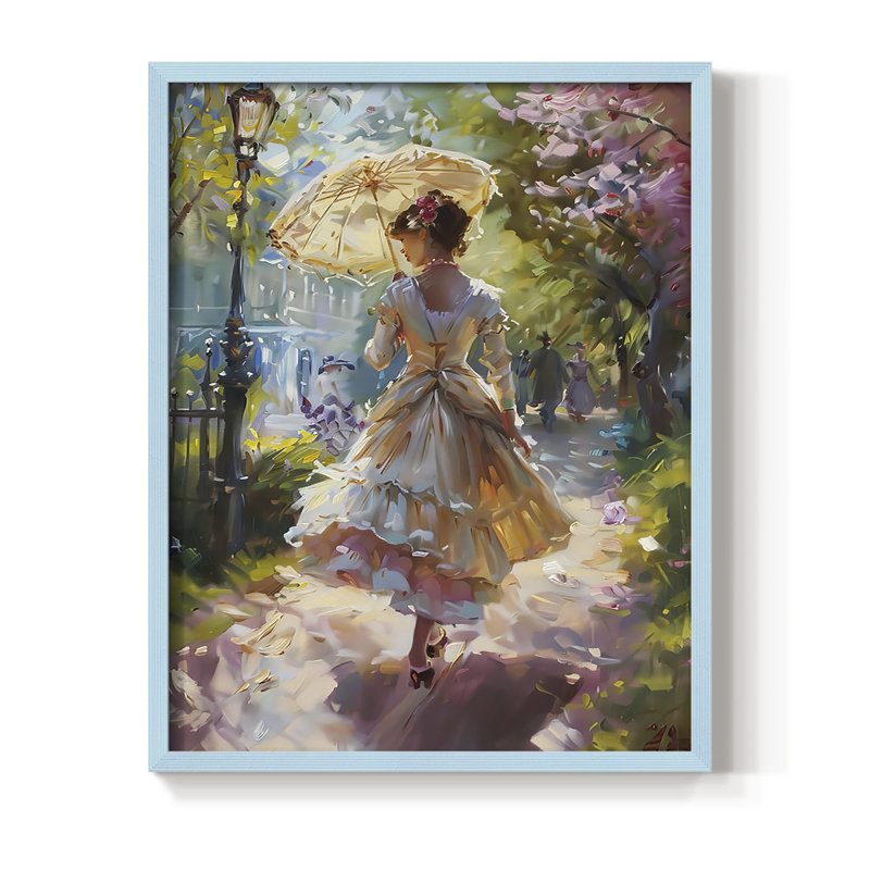 WOMEN Series DCL XXXVI, reproduction encadrée - bois massif, H 30 po x l 24 po, Bleu