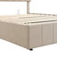 Chic plateforme tapissier Milsap avec rangement hydraulique