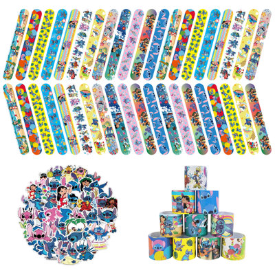 Stitch Party Supplies, 40 Pcs Stitch Bracelet and 50 Pcs Stitch Stickers