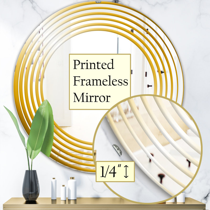 Miroir d'appoint Circles Glam, H 31,5 po x l po