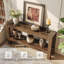 Console à 2 niveaux Farmhouse avec rangement