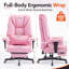 Fauteuil de jeu ergonomique avec accoudoirs réglables et repose-pieds rétractable-1382371398