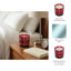 Bougie décorative parfumée à la vanille chaude pour le salon - Bougie moderne en cire de verre pour table basse, bibliothèque, chambre à coucher - 4 po, rouge et transparent