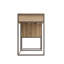 Bureau, bureau d'ordinateur, commode, avec tiroirs / rangement, assemblage facile, structure en métal, minimaliste moderne, élément à rayures verticales