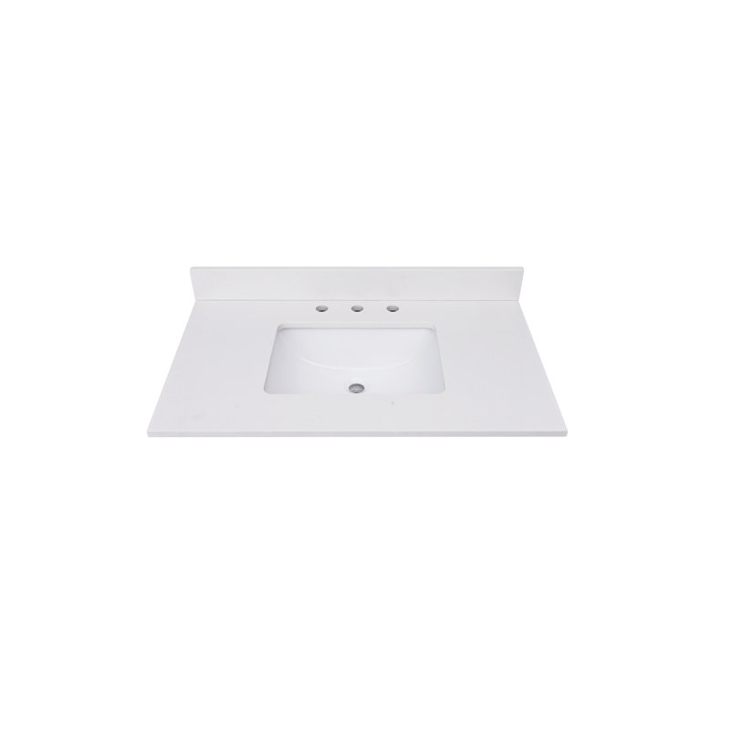 Lotte 37'' W Single Vanity Top, Everest White