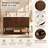 47.24'' Single Bathroom Vanities with White Stone Top, Brown Solid Wood, Fully Assembled