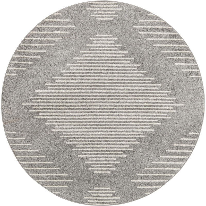 Geometric Indoor Rug, Round 6'