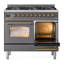 ILVE UPD406NMP Nostalgie II 40 inch Dual Fuel Range with 6 Total Black Brass Burners (Limited Edition)-458233629-458233634