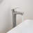Single Handle Tall Brushed Nickel Faucet, Ceramic Valve For Drip - Performance, Compatible With 1 Hole Vessel Or Countertop Sinks Bathroom Coating, Smooth Use, Ample Spout Reach Large Containers-128956860