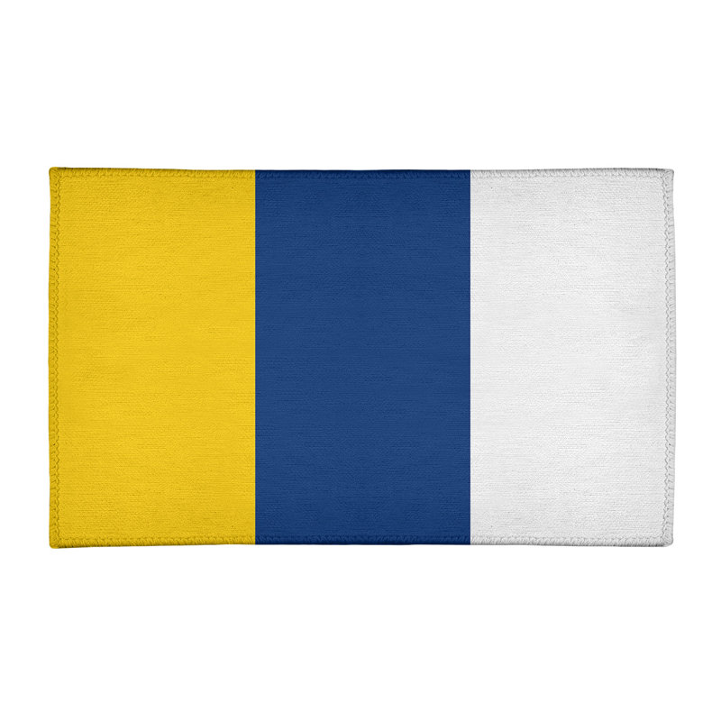 Tapis en poly à rayures de football the the cornes retour, Rectangle 2 pi x 3 pi