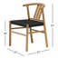 Chaise d'appoint de patio en teck