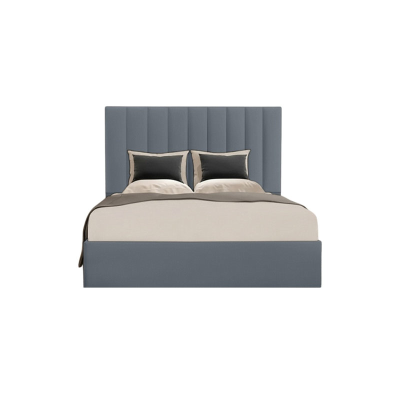 Besar Upholstered Ottoman Storage Bed, Single (3'), Charcoal