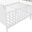Structure de lit plateforme double en métal avec lumière, lit double en métal pour enfants avec tête de lit tapissier et rangement, blanc (date d’arrivée prévue 2025/10/5)-1762103404