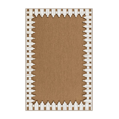 Tapis lavable avec bordure de clôture