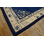 Antique Peking Chinese Floral, Medallion Blue 1880s Rug