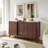 Modern 4-drawer Wooden Chest Of Drawers, Storage Cabinet Dresser With Metal Handles, Wide Bedroom Organizer-1273114347