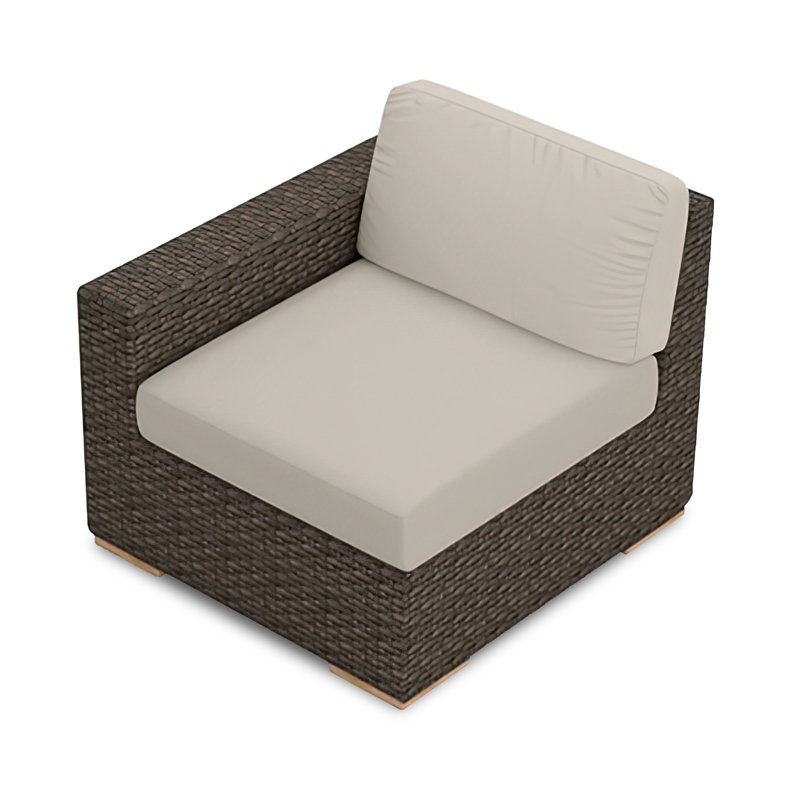 Arden Outdoor One Arm Lounge Chair, Cast Silver Sunbrella®