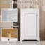 Meuble-lavabo autoportant de 20 po avec lavabo en céramique, ensemble de meuble-lavabo simple, porte à fermeture douce, tablette réglable, style moderne