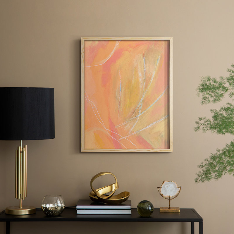 «Peach Bliss II», reproduction encadrée - bois massif, H 11 po x l 9 po