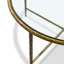 Ensemble de 3 tables basses rondes en métal martelé à motif en X de style moderne Lalia-125376008-125808189