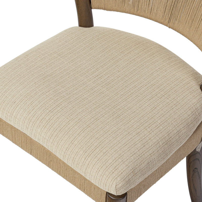 Amira Armless Dining Chair, Brown/Laine Natural