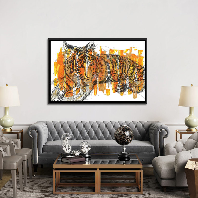 Eclectic, 18" H x 26" W x 1.5" D, Black Framed Canvas, No Mat