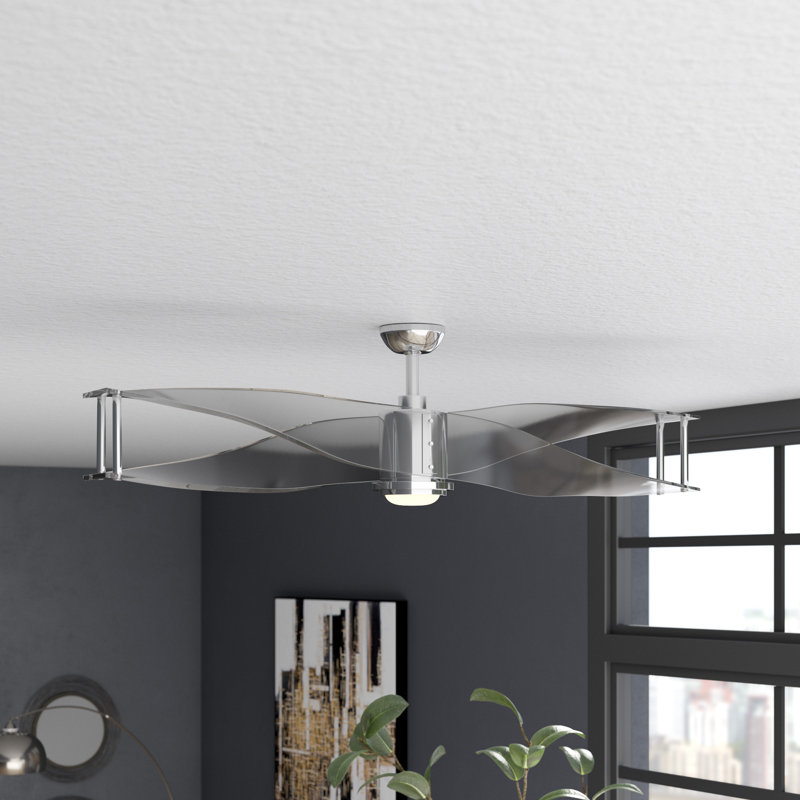 Ventilateur de plafond à DEL à 2 pales de 56 po avec télécommande et ensemble d'éclairage inclus Safford