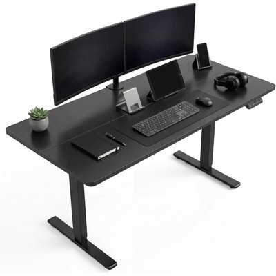 Electric Height Adjustable Sit-Stand Desk, Home Office Gaming Desk